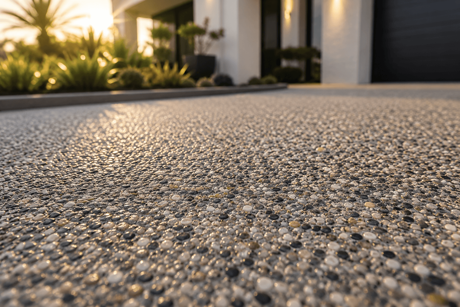 Exposed Aggregate driveway by Cam Wells Paving